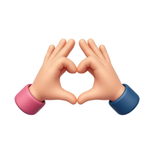 Two hands forming a heart shape