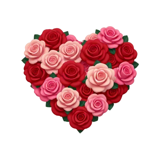 Heart made of roses emoji