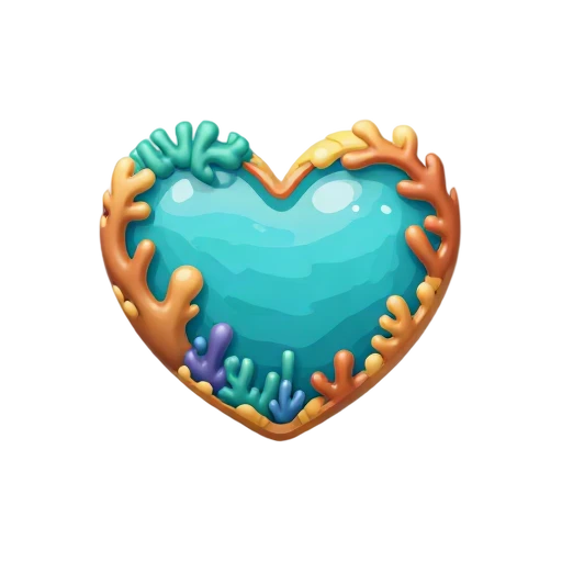 heart-shaped coral and turquoise water, depicting Heart Reef.