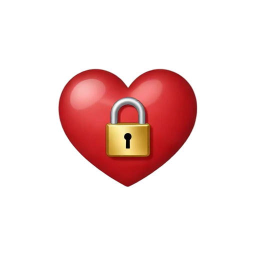 Locked red heart emoji