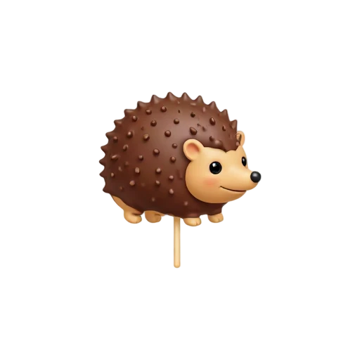 Hedgehog cake pop emoji