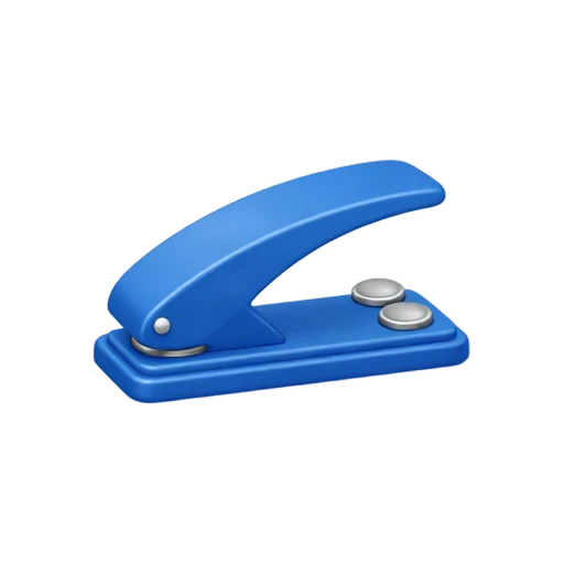 Blue two-hole paper punch