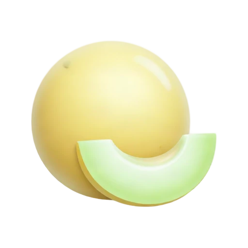 Honeydew melon with pale green cut wedge emoji