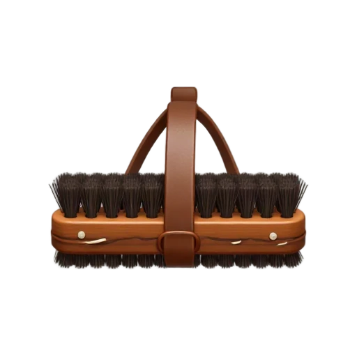 Horse grooming brush emoji
