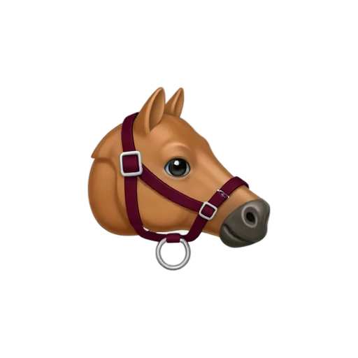 Burgundy horse halter emoji