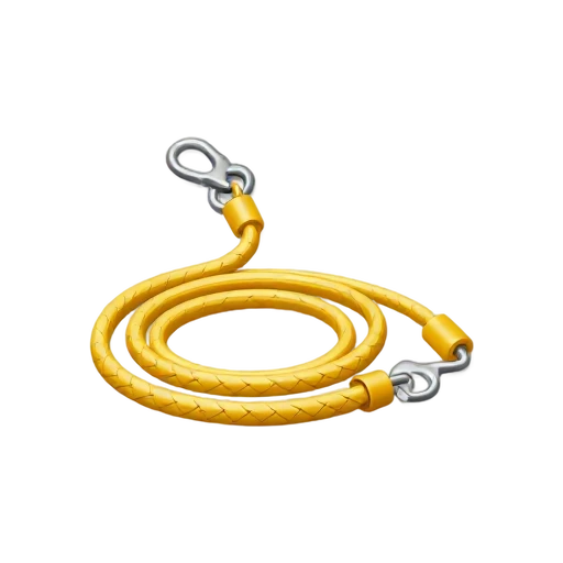 Yellow horse lead rope with snap hook emoji
