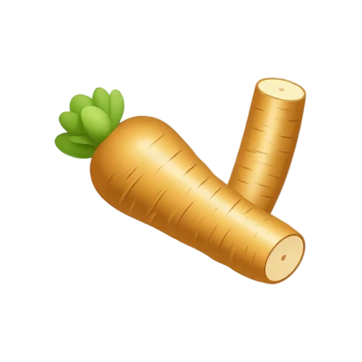 Fresh horseradish root with knobby skin and pale interior