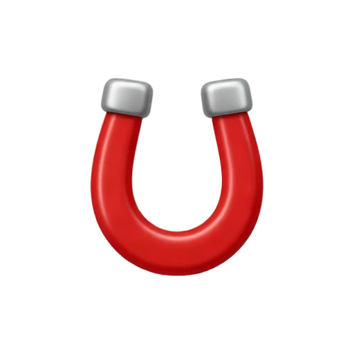 Red horseshoe magnet