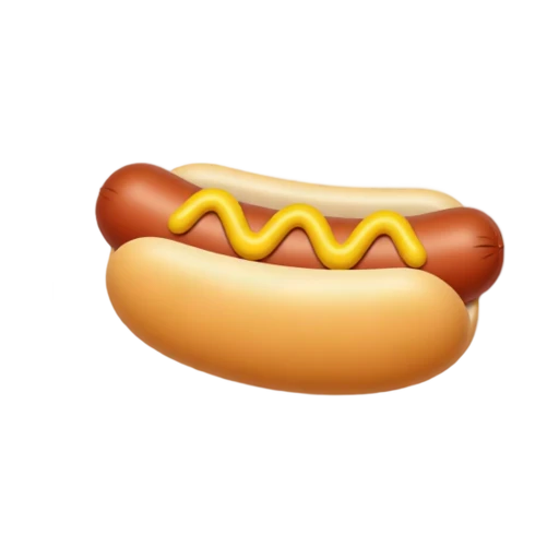 Hot dog with mustard in a bun