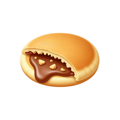 Golden hotteok pancake showing melted brown-sugar filling