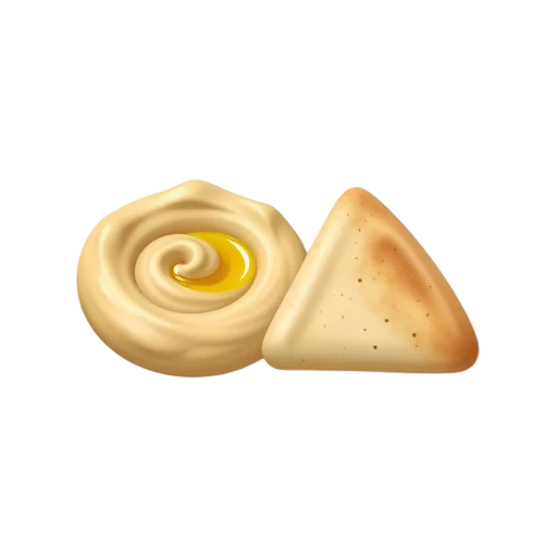 Hummus bowl with olive oil swirl and toasted pita wedge