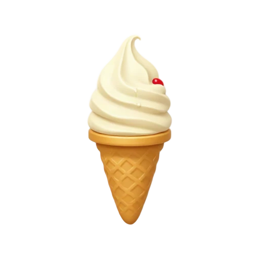 Vanilla ice cream cone