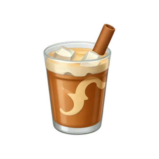 Iced chai tea with milk emoji
