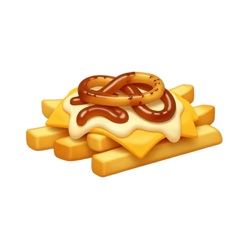 French fries loaded with cheese grilled onions and sauce