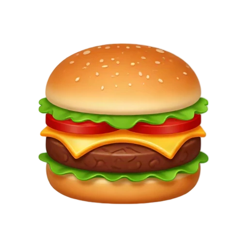 Two-patty cheeseburger with two melted cheese slices