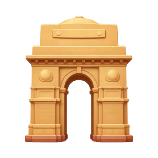 India Gate sandstone arch with a large central opening