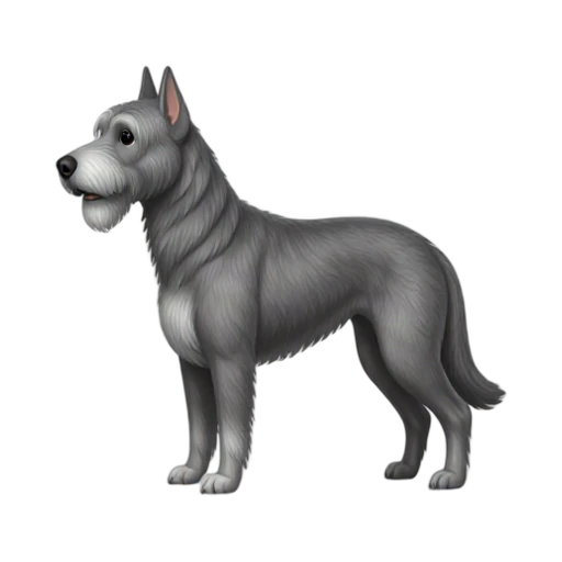 Tall shaggy Irish Wolfhound dog emoji