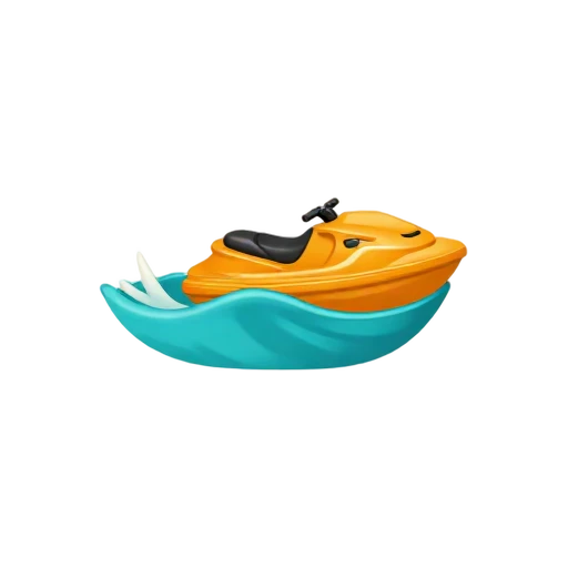 Orange jet ski on a wave emoji