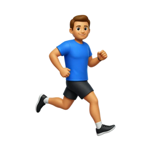 Runner jogging with one knee lifted