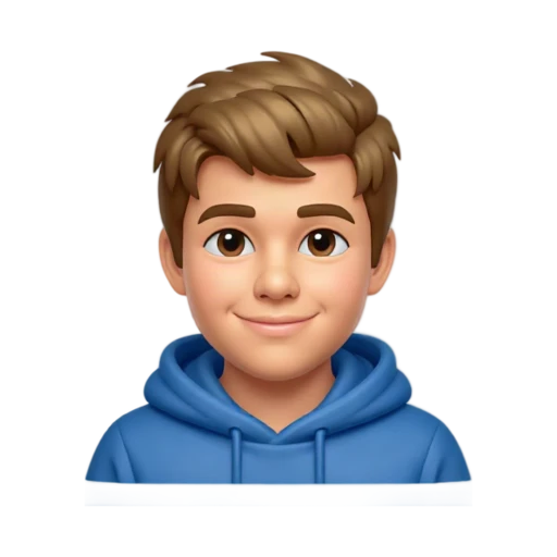 Justin Bieber smiling in a blue hoodie