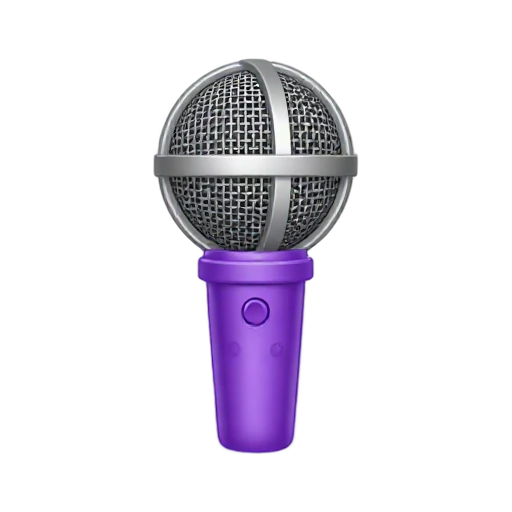 Purple karaoke microphone