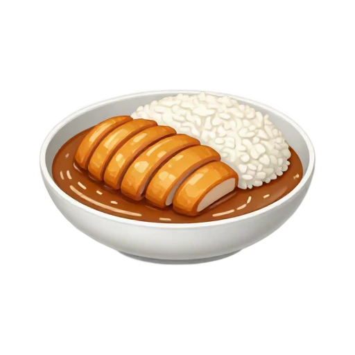 Japanese katsu curry rice bowl emoji