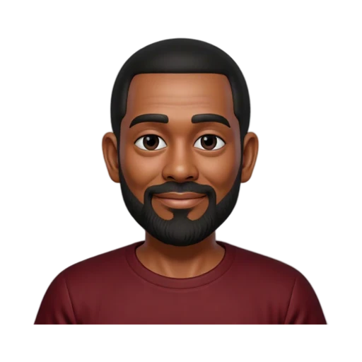 Kendrick Lamar smiling in a burgundy crew-neck shirt