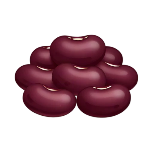 Deep red kidney beans with characteristic curved indents