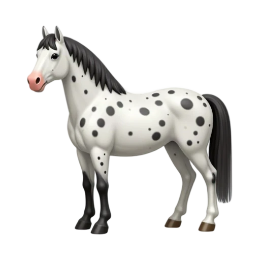Black-spotted Knabstrupper horse emoji