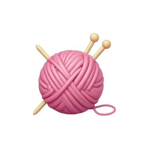 Knitting yarn emoji