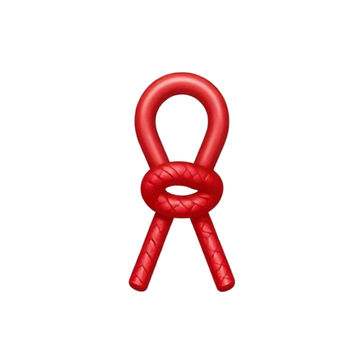 Figure-eight climbing rope knot emoji