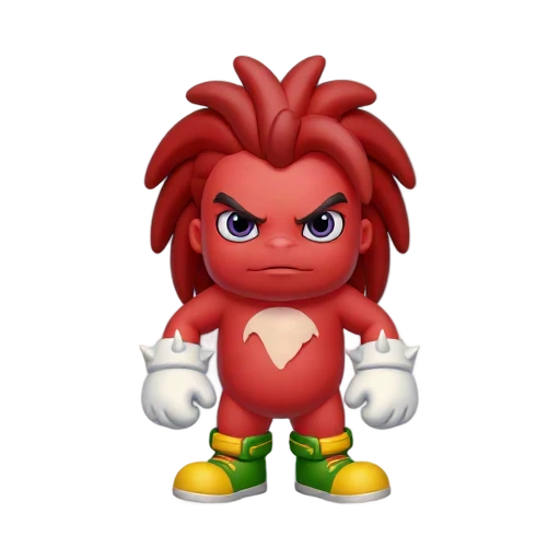 Red echidna character with spiked gloves emoji