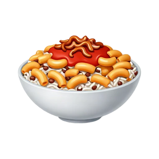 Egyptian koshari bowl emoji