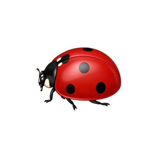 Red ladybug with black spots