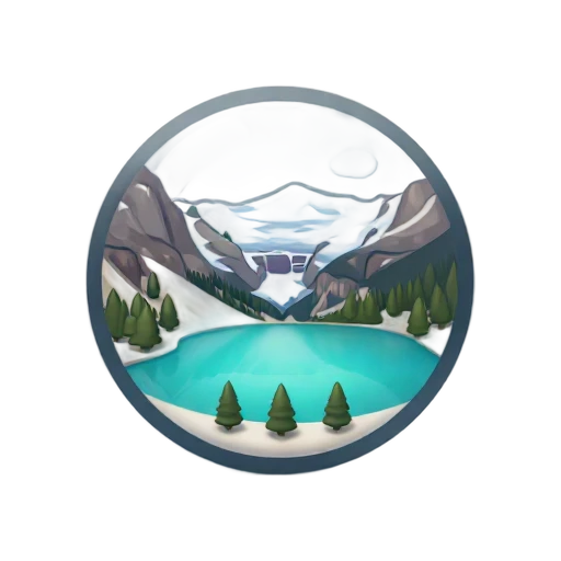 turquoise alpine lake and snowy mountain wall, depicting Lake Louise.