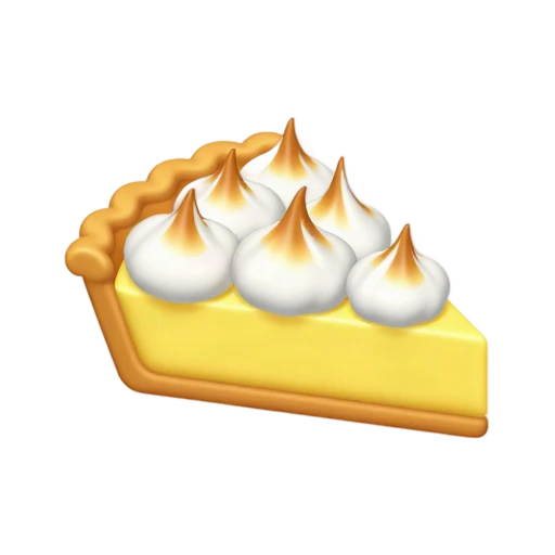 Lemon meringue pie slice with browned peaks