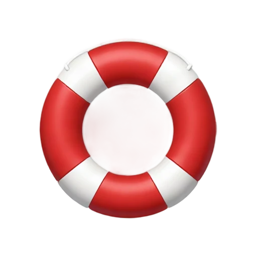 Red and white life preserver ring