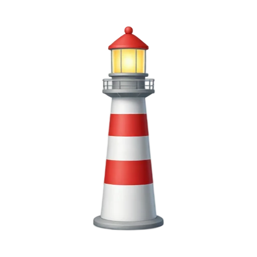 White and red striped lighthouse
