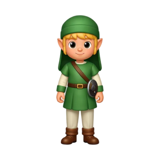 Green-clad elf-eared fantasy hero emoji