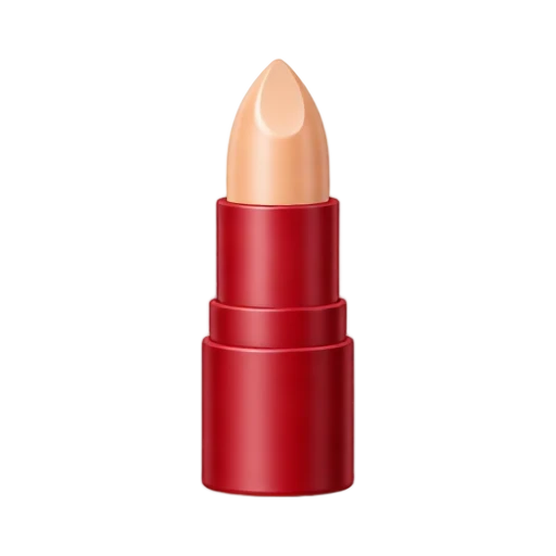 Lip balm stick with rounded wax tip and small removed cap