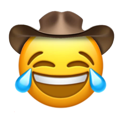 ROFL Cowboy on a transparent background with a brown cowboy hat.