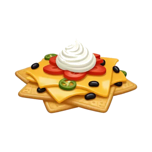 Loaded nachos with cheese and jalapenos
