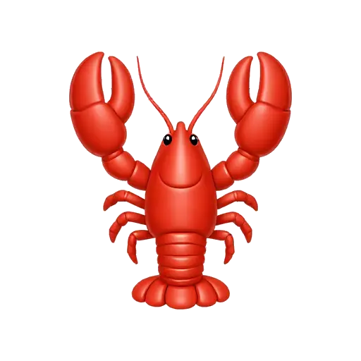Red lobster with raised claws