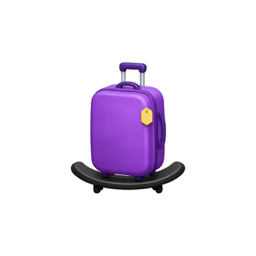 Suitcase on airport baggage carousel emoji