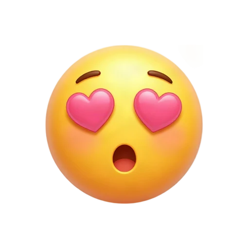 Love-struck emoji face with heart eyes