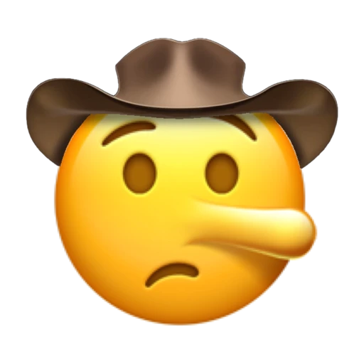 Lying Cowboy on a transparent background with a brown cowboy hat.