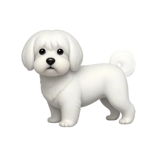 White Maltese standing