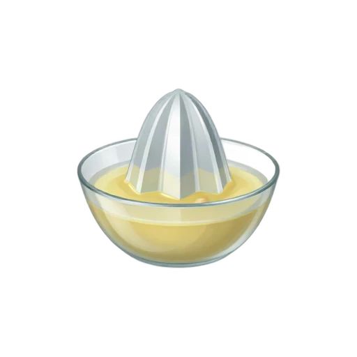 Glass citrus reamer juicer with collected juice