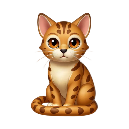 Spotted margay wildcat emoji