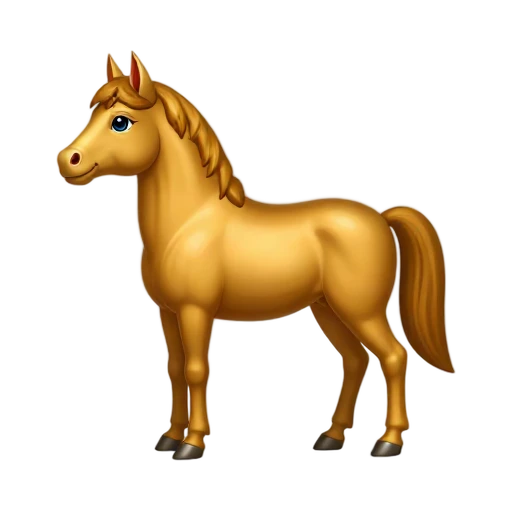 Chestnut Marwari horse emoji